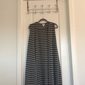 Lularoe Joy long cardigan vest. Large. NWT